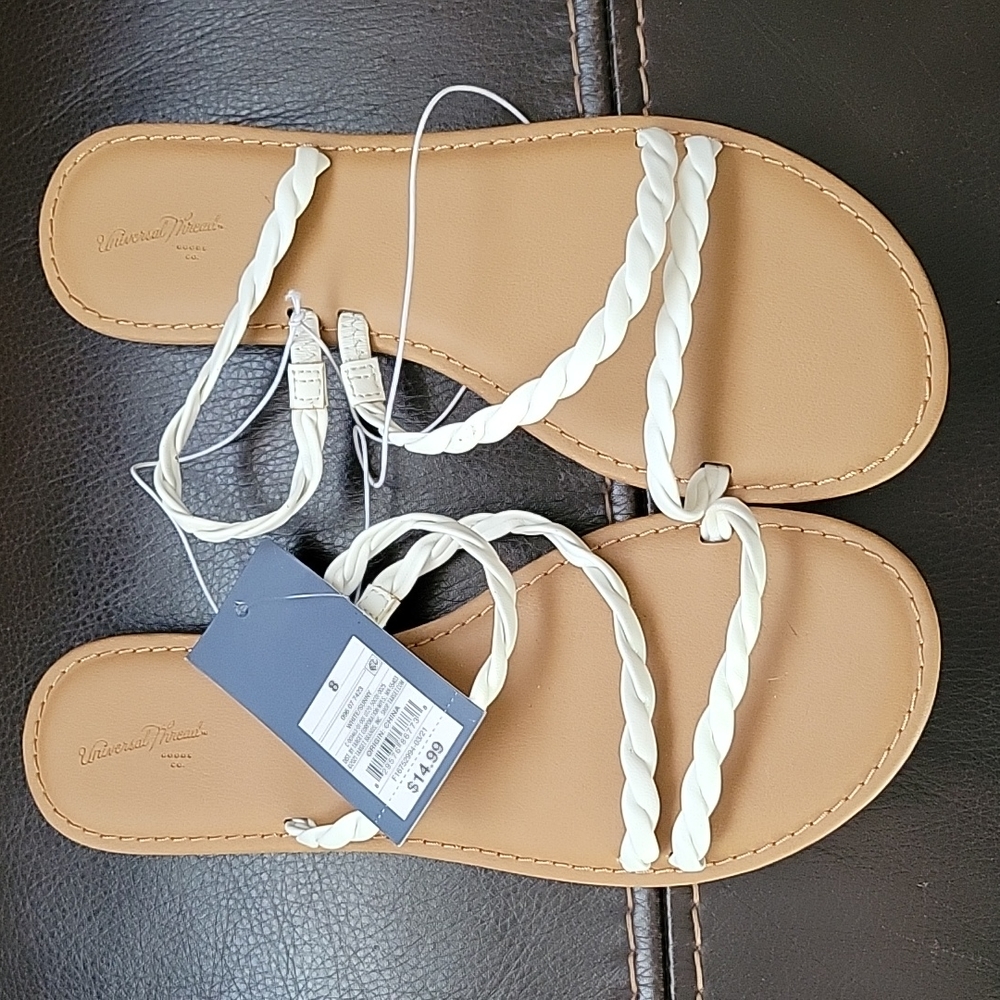 Universal Thread White Braided Sandal